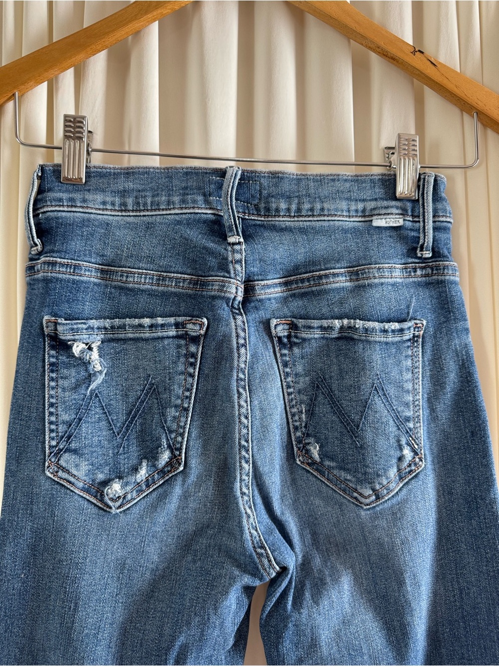 MOTHER Denim The Insider Crop Step Fray Jeans Wicked Wildflower Kick Flare Sz 24 - Picture 6 of 8